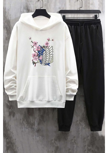 Uygun Tarz Unisex Flowers Eşofman Takımı
