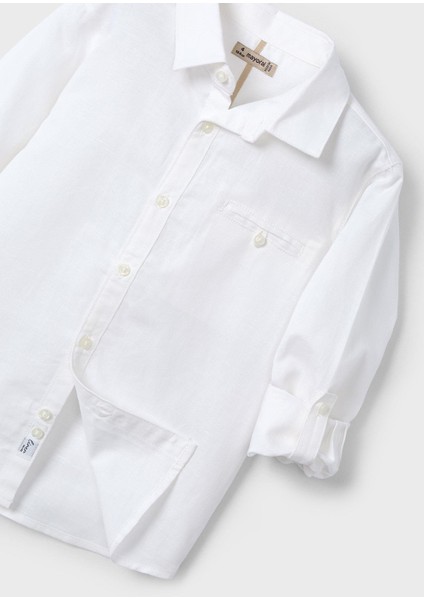 Erkek Çocuk Uzun Kol Keten Gömlek fırsatları