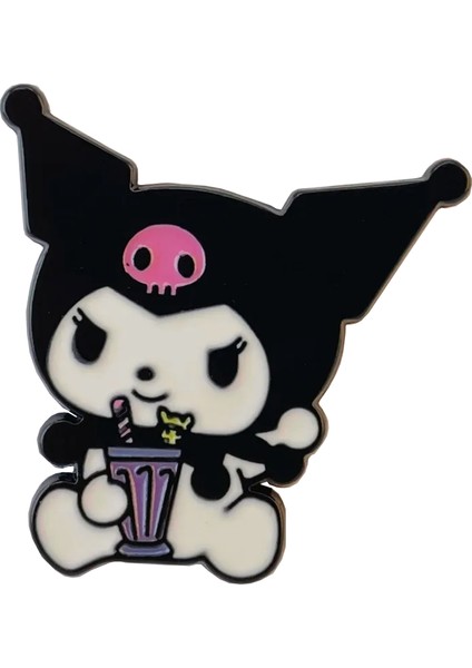 Kuromi Drink Broş