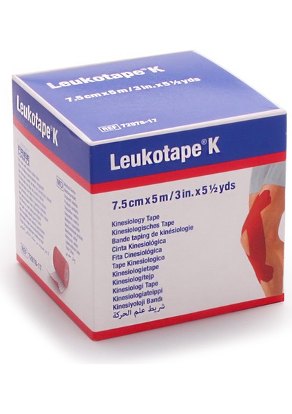 Leukotape K 7,5cm x 5m Bsn Kinesiotape Kırmızı