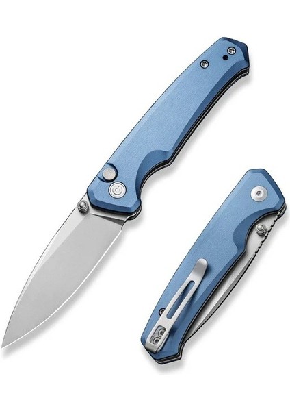 Altus Button Lock & Thumb Stud Knife Blue Aluminum Handle Çakı fiyatları