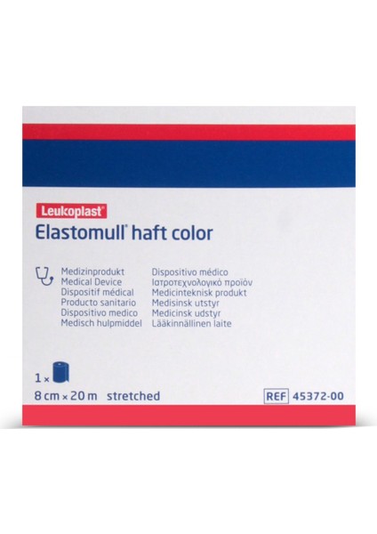 Elastomull Haft Lf Bsn Fiksasyon Bandajı 8cm x 20M Mavi