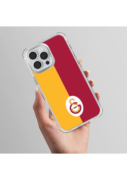 Apple iPhone 15 Pro Max Galatasaray Parçalı Logo Şeffaf Telefon Kılıfı fırsatları