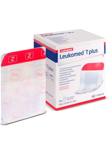 Leukomed T Plus Pedli Transparan Film Yara Örtüsü 5cm x 7,2cm 50'li