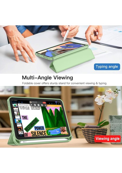 Apple iPad Mini 6 (2021) Kalemlikli Uyku Modlu Yatay Standlı Stromix Smart Kılıf A2567 A2568