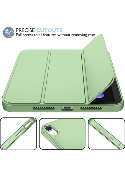 Apple iPad Mini 6 (2021) Kalemlikli Uyku Modlu Yatay Standlı Stromix Smart Kılıf A2567 A2568