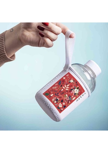 Neopren Kılıflı Cam Matara 600 ml Yeşil
