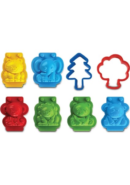 3D Hayvanlar Kum Seti - Kinetik Kum Set - Şekilli Oyun Kumu - Eğitici Eğlenceli Kum Oyunu (500GR)