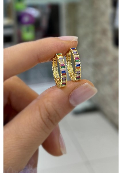 Gümüş Renkli Baget Taşlı 15 mm Küpe HR1512Z3 fiyatları