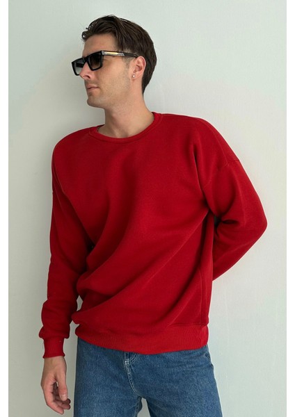 Erkek Bisiklet Yaka Oversize Sweatshirt modelleri