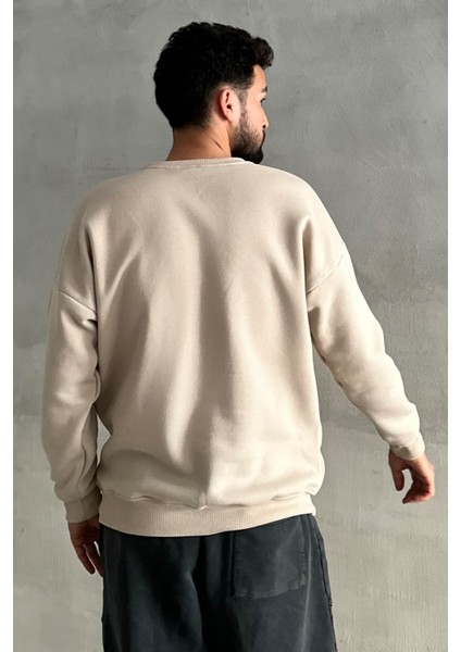 Erkek Bisiklet Yaka Oversize Sweatshirt modelleri