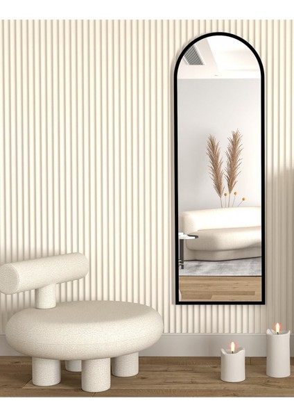 Siyah Dekoratif Boy Aynası 150 x 50 cm Fenomen Ayna