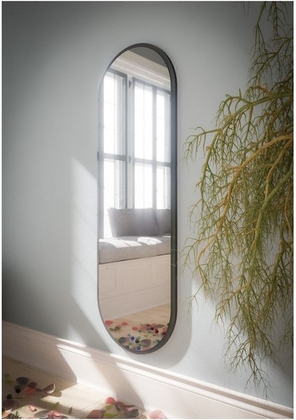 Siyah Oval 150 x 50 Dekoratif Boy Aynası Fenomen Ayna fiyatları