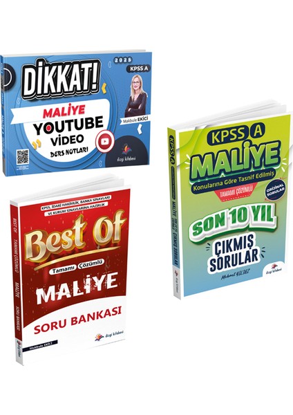 2025 Kpss A Maliye Ders Notu / Best Of Soru Bankası ve Maliye Son 10 Yıl Konu Tasnifli Çıkmış Soru 3'lü Set