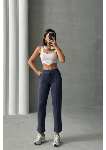 Kadın Likralı Modal Kumaş Çımalı Binici Pantolon NBG064