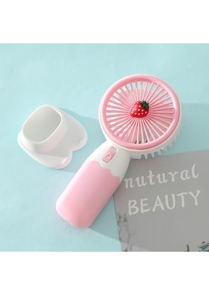 Mini Fan Masaüstü Taşınabilir Telefon Stantlı Vantilatör 2si 1 Arada Taşınabilir Masaüstü Vantilatör Yüksek Hızlı Vantilatör Asorti Renk