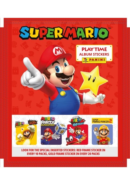 Super Mario Sticker Çıkartma Kutusu -Full Kutu 50 Paket