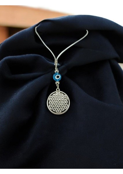 Metal Yaşam Çiçeği Araba Dikiz Ayna Süsü, El Yapımı Cam Turkuaz Nazar Boncuğu Yeni Araba Hediyesi fırsatları