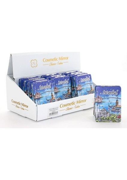 Taşlı Istanbul Tasarımı El Aynası Ince Model 25