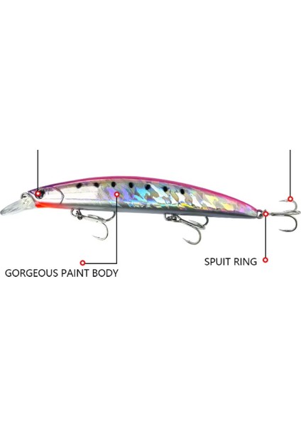 13 cm 27G Yüzer Rapala Sahte Yem Bilyalı
