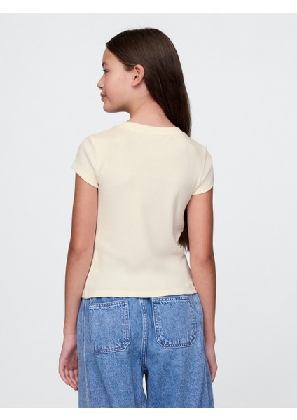 Kız Çocuk Bej Gap Logo T-Shirt modelleri