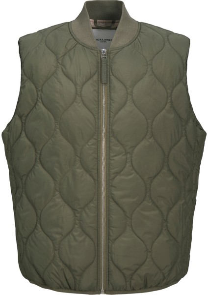 Jack&jones 12258386 Jjkoda Lıner Vest Erkek Spor Yelek Haki Yeşil