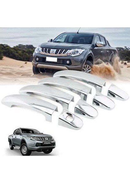Mitsubishi L200 Uyumlu 2015 2018 Kapı Kolu Abs (Plastik) Krom Parça