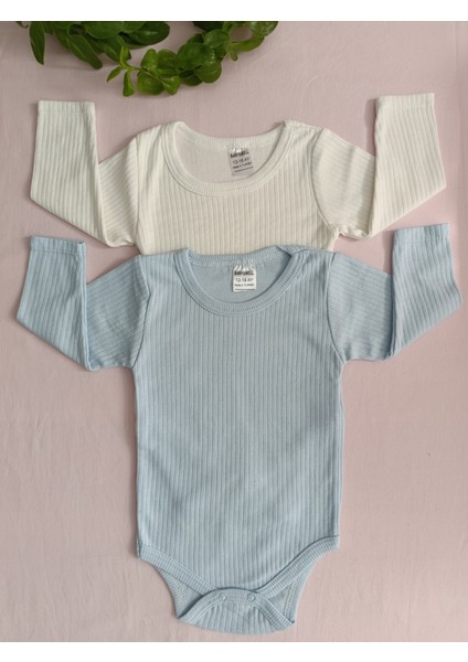 Minilkabebe Uzun Kol Fitilli Bebek Çıtçıtlı Body 2li