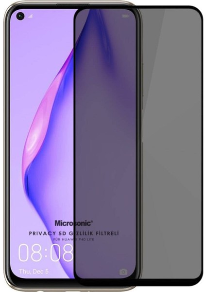 Huawei P40 Lite Hayalet Kırılmaz Cam Privacy