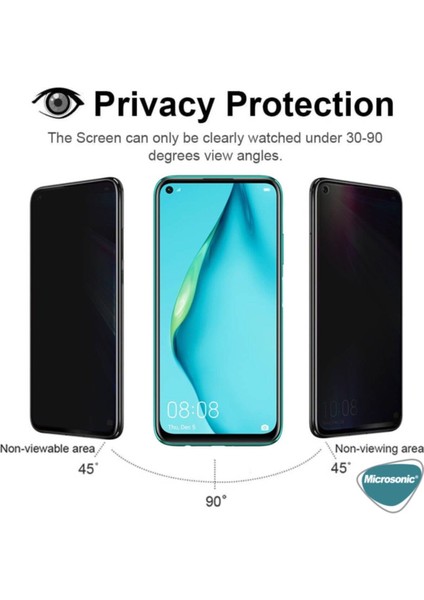 Huawei P40 Lite Hayalet Kırılmaz Cam Privacy