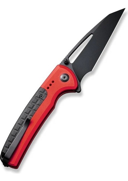 Sentinel Strike Flipper & Thumb Stud & Button Lock Knife Red Aluminum & Frn Handle Çakı modelleri