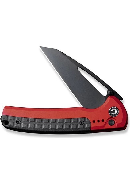 Sentinel Strike Flipper & Thumb Stud & Button Lock Knife Red Aluminum & Frn Handle Çakı fırsatları