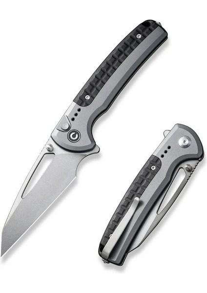 Sentinel Strike Flipper & Thumb Stud & Button Lock Knife Gray Aluminum & Frn Handle Çakı fiyatları