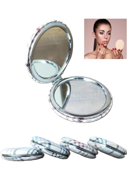 Ayna Makyaj Aynası El Çanta Cep Çanta Aynası Taşınabilir Mini Ayna Kompakt Zoom Özellikli