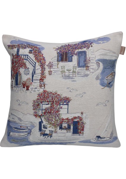 Belıeve Greek Jakarlı Dokuma Goblen Dekoratif Kırlent 45*45