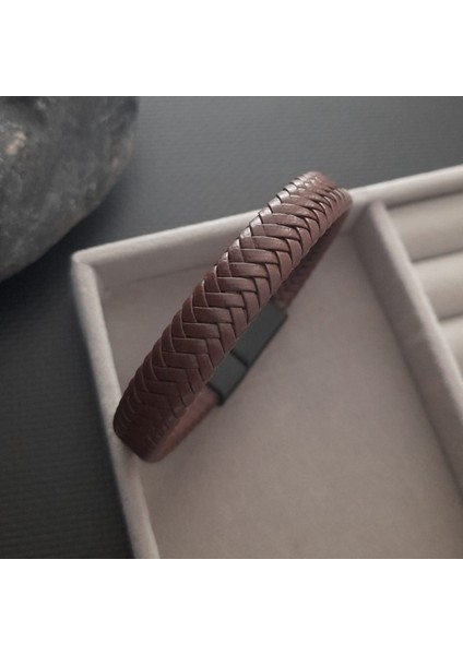 Özel Seri Kahverengi Erkek Deri Bileklik fiyatları