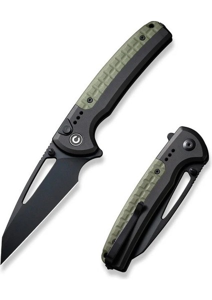 Sentinel Strike Flipper & Thumb Stud & Button Lock Knife Black Aluminum & Frn Handle Çakı fiyatları