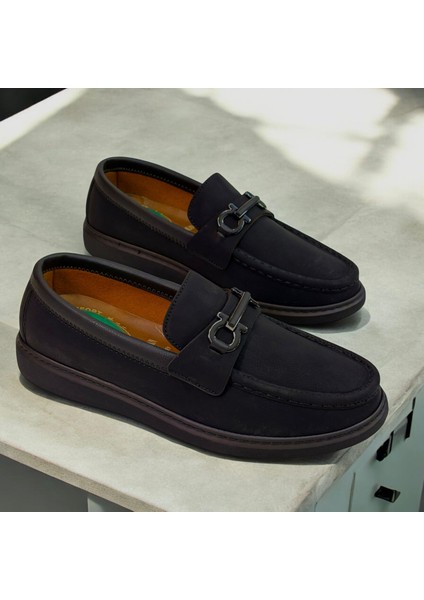 Günlük Erkek Ayakkabı Topuk Destekli Nubuk Kahverengi- Siyah fiyatları