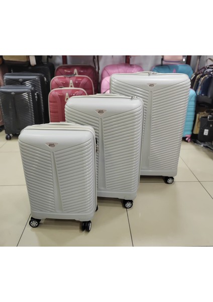 L.polo Pp Kırılmaz Slikon 3'lü Set Valiz