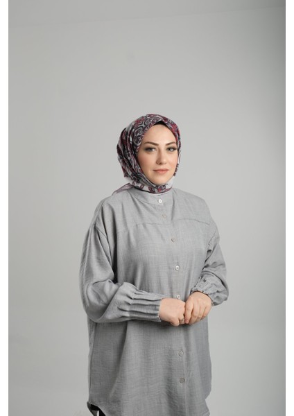 Violet Desenli Eşarp Kesik Elyaf Pamuksu Etnik Dijital Baskılı 202207_21