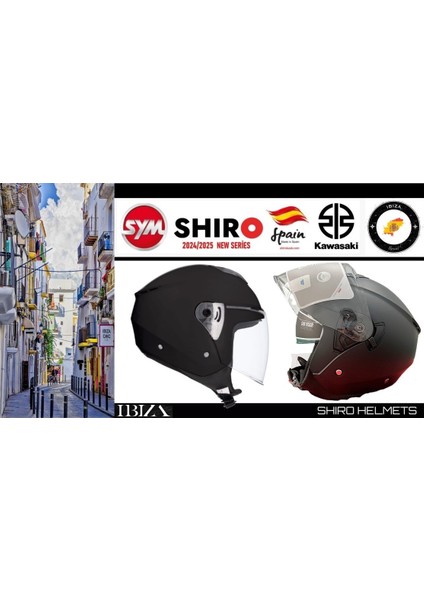 Shıro Kask 100290 Ibıza M.c _m Siyah