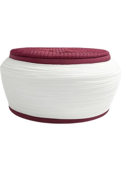 Namaz Sarığı-Beyaz Kumaş-Bordo Takke-Nâli Şerif-4 Metre fiyatları