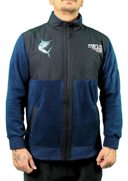 Fisherman Kılıç Balığı Nakışlı Fermuarlı Polar