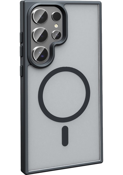Samsung Galaxy S25 Ultra Kılıf Magsafe Şarj Özellikli Mat Arka Yüzey Zore Sio Kapak + Nano Ekran Koruyucu