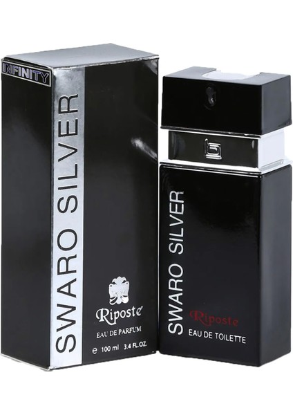 24 Saat Etkili Erkek Parfüm - Swaro Silver - For Men 100 ml