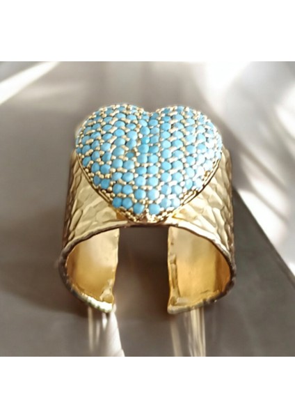 Turkuaz Kalpli Yüzük fiyatları