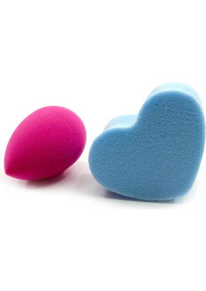 2 Li Mini Makyaj Süngeri Çanta Boy Kalp ve Oval fiyatları