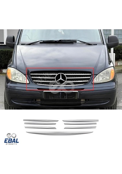 Mercedes Viano W639 Krom Ön Panjur 7 Prç. 2004 Üzeri P. Çelik fırsatları