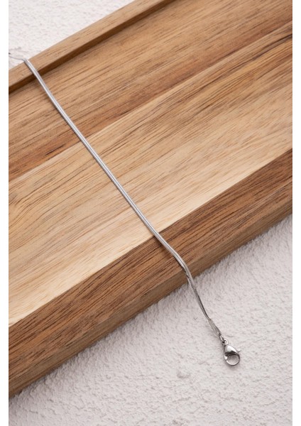 Çelik İnce İtalyan Bileklik Balık Sırtı Model Kararmaz 17+6 cm 2 mm Günlük Kullanıma Uygun fırsatları