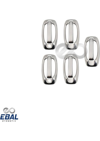 Opel Combo Krom Kapı Kolu 5 Kapı 10 Parça (Set) 2012-2018 Paslanmaz Çelik